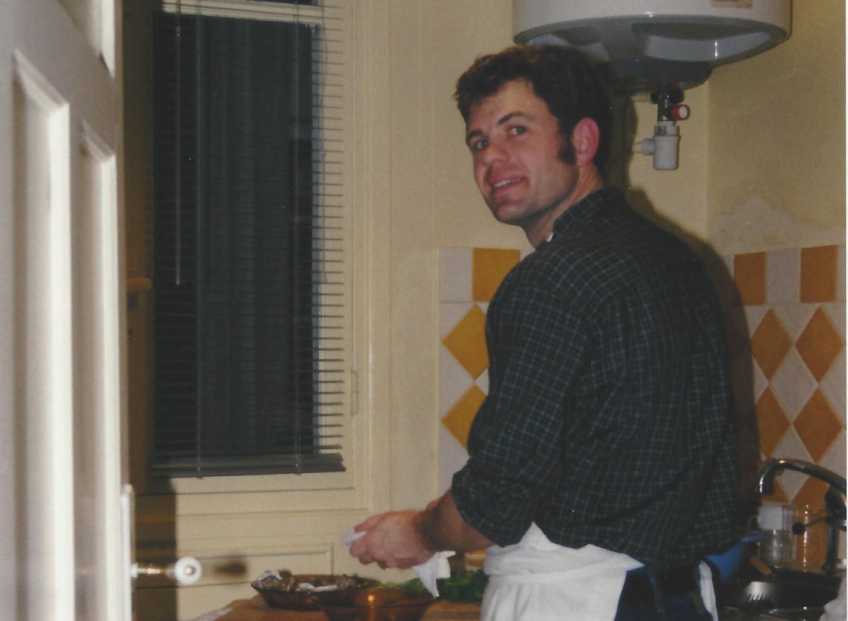 Mr. Boehm cooking in France during the early 2000s. (Kate Boehm/International Dateline)