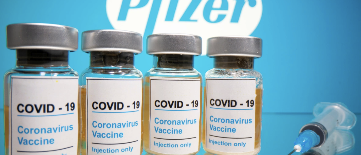 An image of several vials of the Pfizer COVID-19 vaccine. Neil MacDonald, Karin Tooze, Bill Canham, Allison Ewing, as well as many other WIS faculty members, received the Pfizer vaccine. (Dado Ruvic/Reuter)
