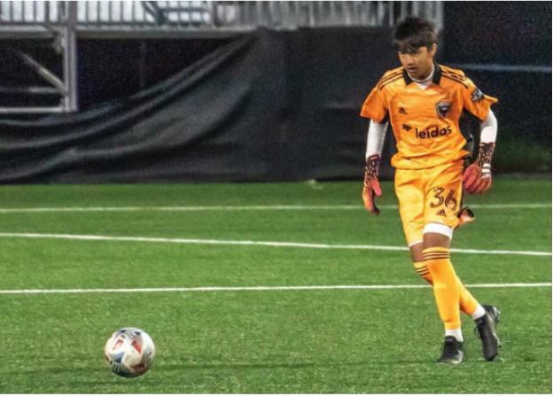 Freshman+Ethan+Talapatra+pictured+mid-game%2C+playing+for+D.C.+United+Pre-Professional+Academy+%28Courtesy+of+Ethan+Talapatra%29.%0A
