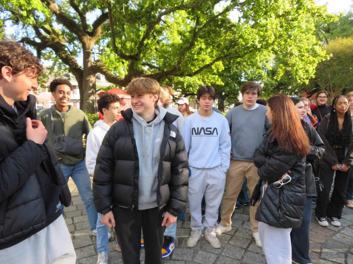 Sophomores enjoying their day around the French Quarter, New Orleans. (Courtesy of Cecile Nelles)
