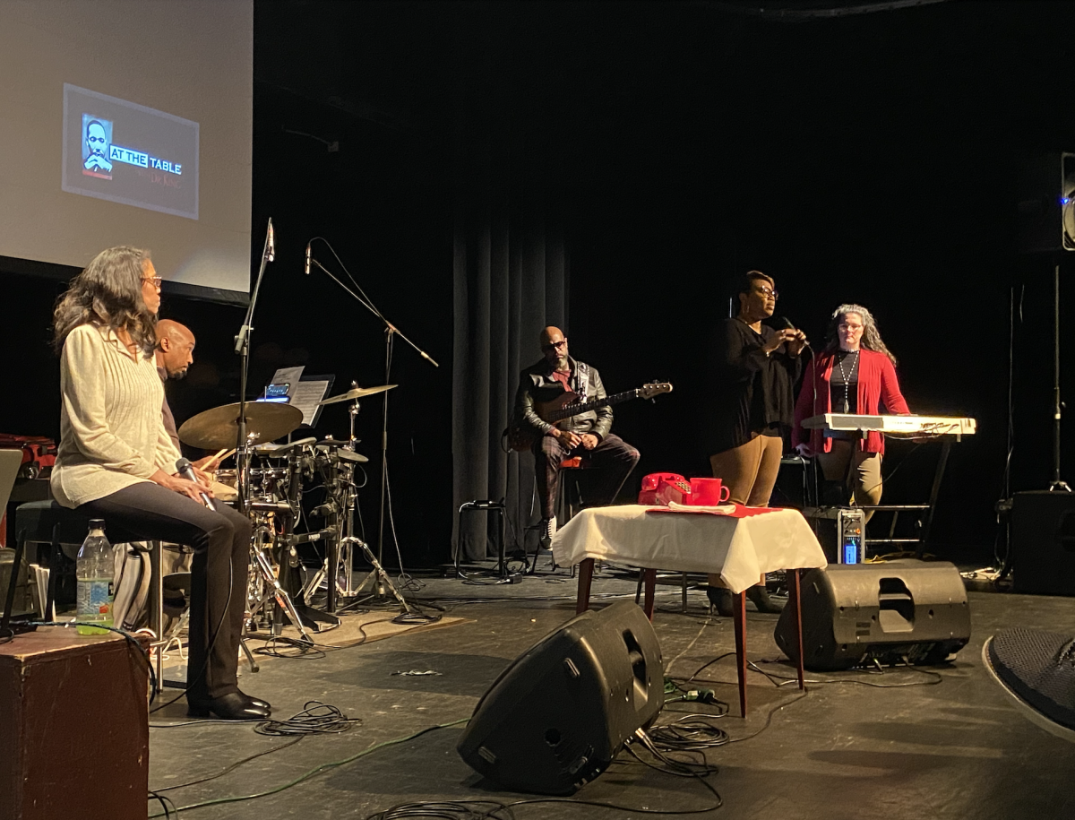 The performance of “At the Table with Dr. King” at WIS on Jan 18. It features speakers and a full band. (Courtesy of Martina Tognato Guáqueta)
