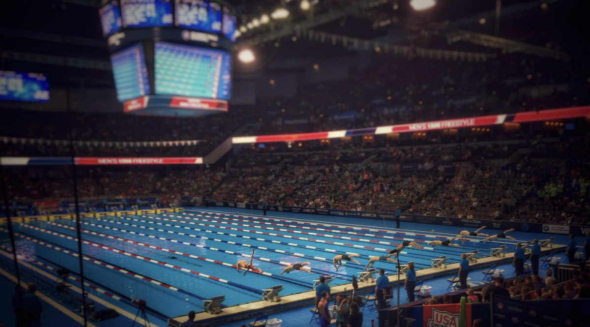 U.S. Olympic swim team practicing in Omaha before the Olympics. The Paris 2024 Olympics involved contention around the doping of swimmers. (Shelby Bell/Flickr)