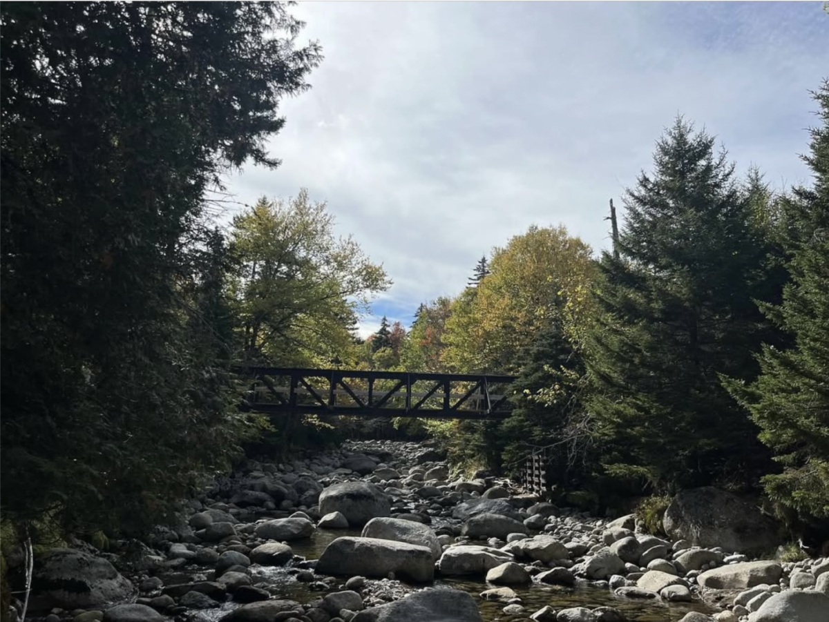 The bridge crossing Johns Brook on the way to JBL, a pit-stop lodge in the Adirondack High Peaks. (Courtesy of Natalie Drabkin)