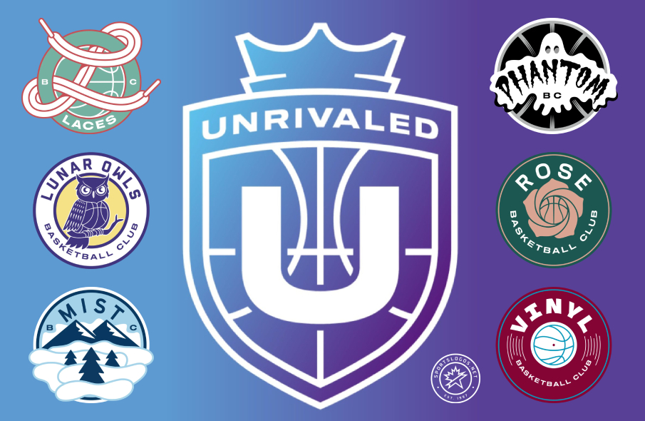 Graphic showing Unrivaled team logos